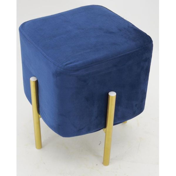 Tabouret carré pied doré Gatsby - AUBRY GASPARD