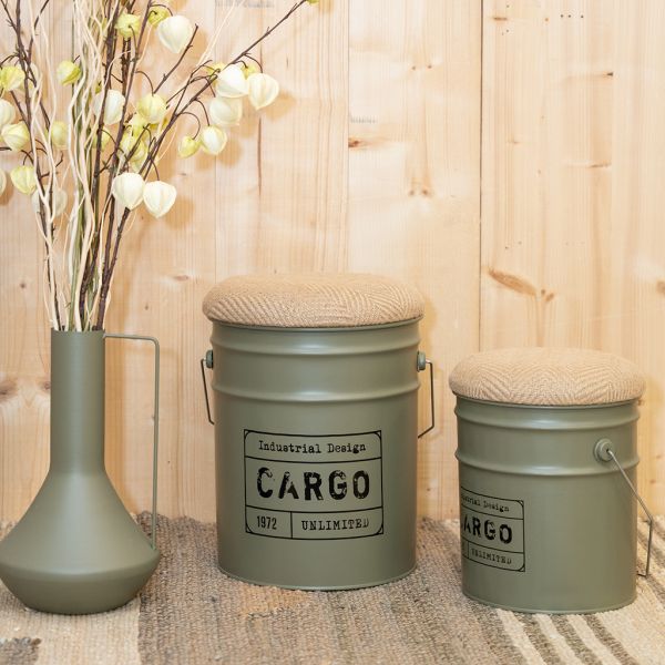 Tabouret/coffre en métal Cargo - AUBRY GASPARD