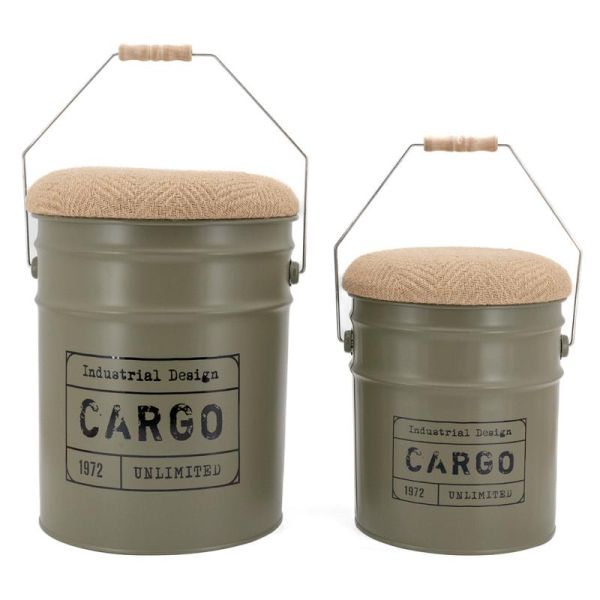Tabouret/coffre en métal Cargo - 7