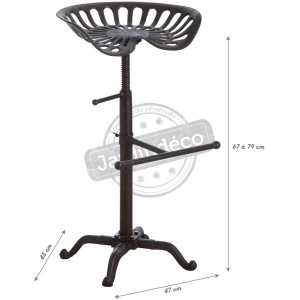 Tabouret haut en fonte - AUBRY GASPARD
