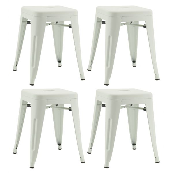 Tabouret industriel en métal laqué (Lot de 4)
