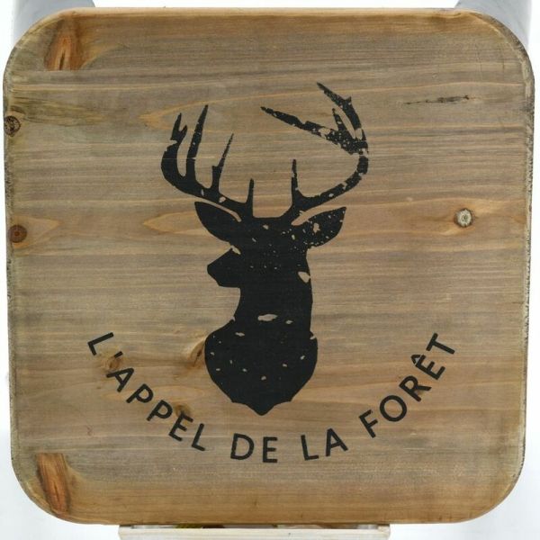 Tabouret en métal et bois L'appel de la forêt - AUBRY GASPARD