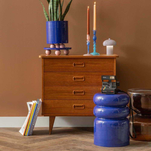 Tabouret en métal brillant Almirante - LEITMOTIV