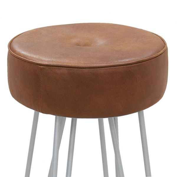 Tabouret en métal et cuir - 205