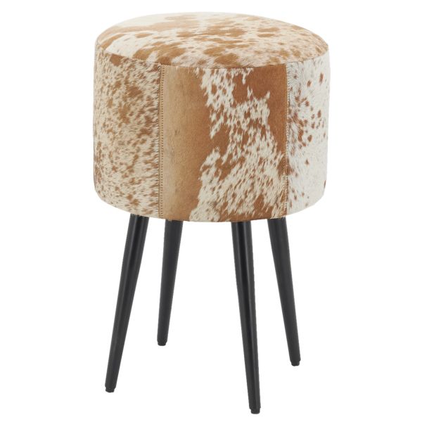 Tabouret en peau de vache