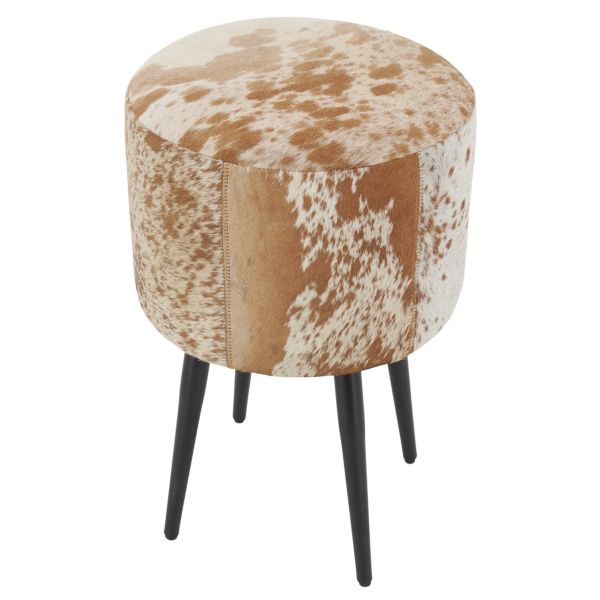 Tabouret en peau de vache - AUB-5184