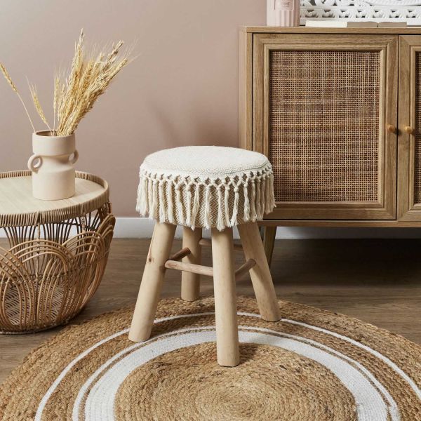 Tabouret en pin Pampa - THE HOME DECO FACTORY