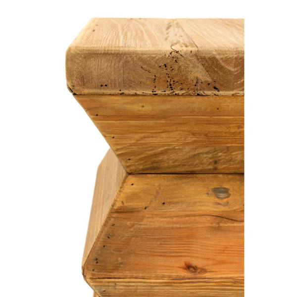 Bout de canapé totem en pin recyclé - REWOOD - 7