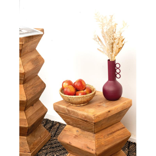 Bout de canapé totem en pin recyclé - REWOOD - AUBRY GASPARD