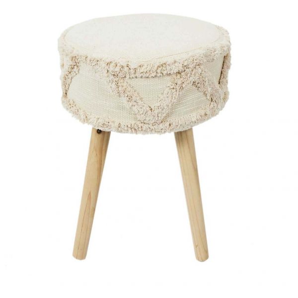 Tabouret rond pieds en pin Mirage - CMP-3887