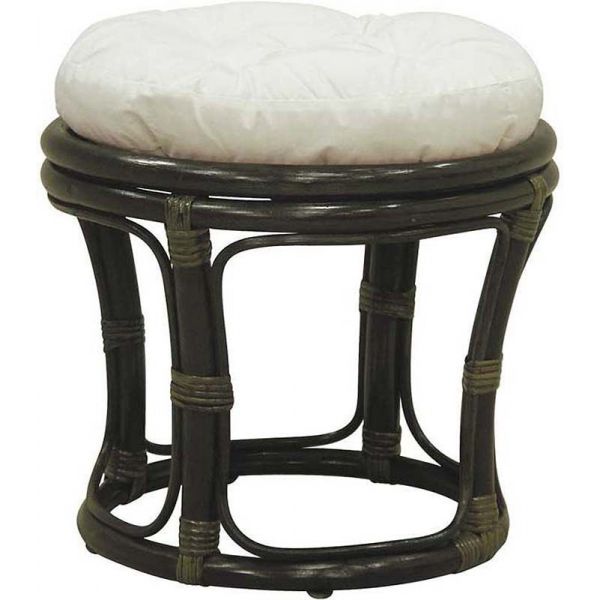 Tabouret en rotin avec coussin Uni