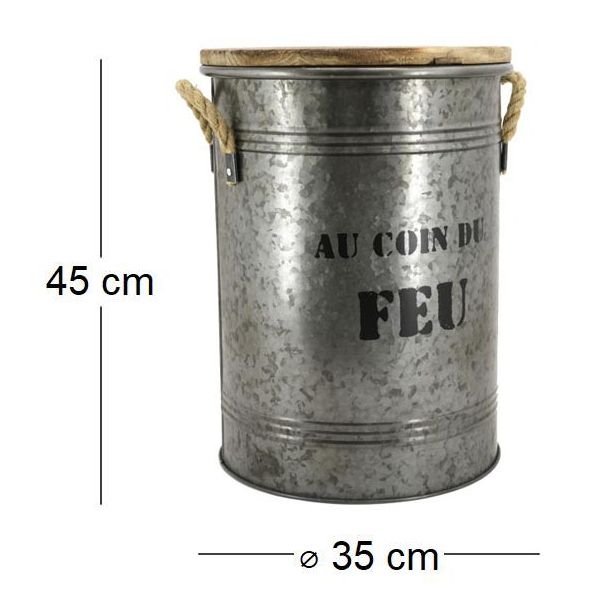 Tabouret et seau à pellets - AUB-4004