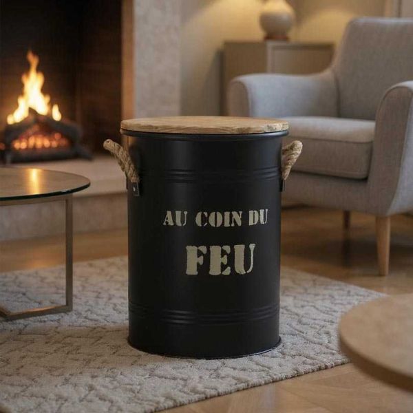 Tabouret et seau à pellets - AUBRY GASPARD