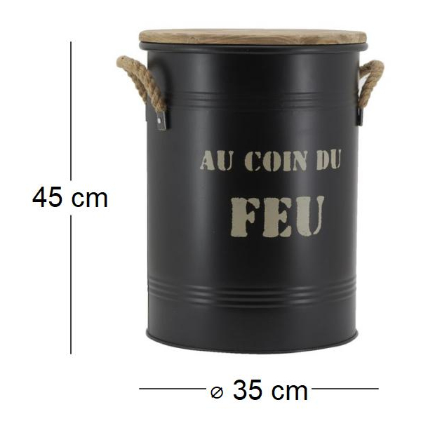 Tabouret et seau à pellets - AUB-5104