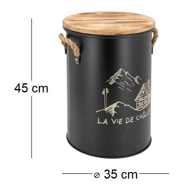Tabouret et seau à pellets - AUB-6948