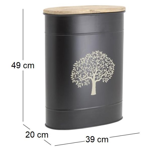 Tabouret et seau à pellets en métal  - AUB-4766