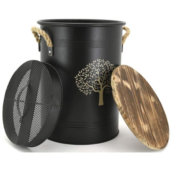 Tabouret et seau à pellets avec pelle Au coin du feu - AUBRY GASPARD