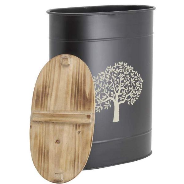 Tabouret et seau à pellets avec pelle Au coin du feu - AUB-6871