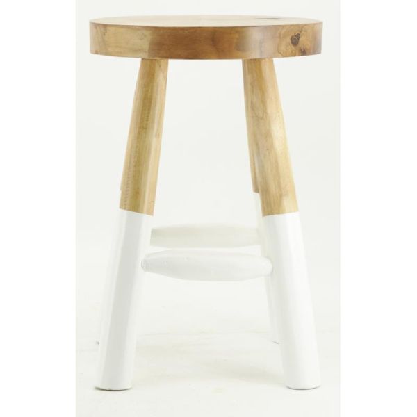 Tabouret rond en teck massif - Arden - 5