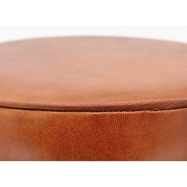 Tabouret vélo vintage en cuir de chèvre - AUB-3396
