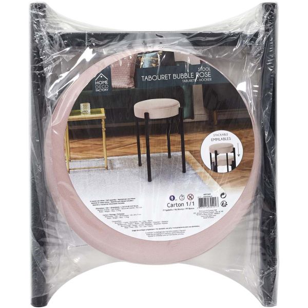 Tabouret en velours empilable Bubble (Lot de 4) - 89,90