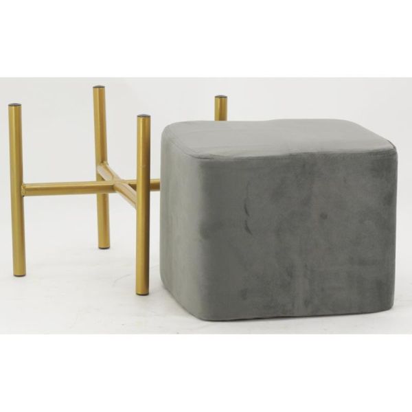 Tabouret carré pied doré Gatsby - 24,90