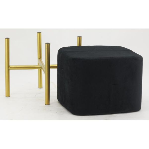 Tabouret carré pied doré Gatsby - 24,90