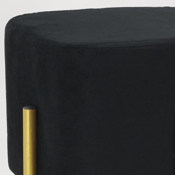 Tabouret carré pied doré Gatsby - AUB-6231