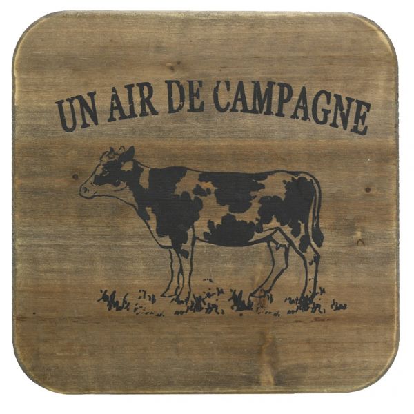 Tabouret en zinc et bois Un air de campagne - AUBRY GASPARD
