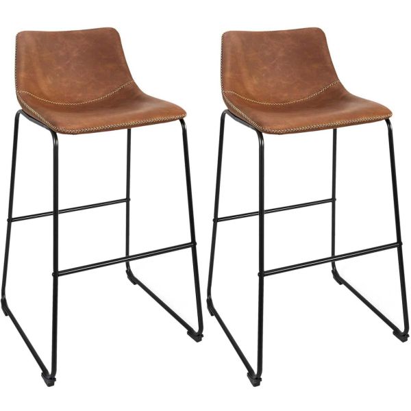 Tabourets de bar en polyuréthane Stan (Lot de 2)