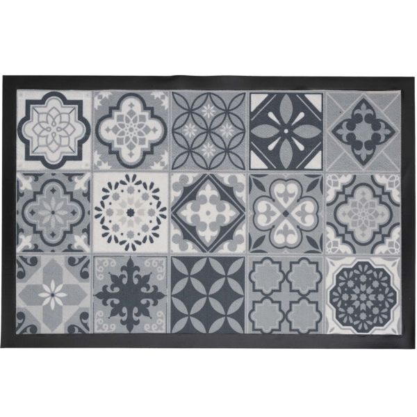 Tapis en PVC imprimé carreaux de ciment 40 x 60 cm