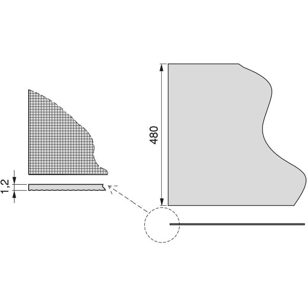 Tapis antidérapant pour tiroirs effet textile - EMU-0317