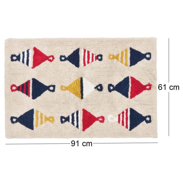Tapis de bain en coton bouée 91 x 61 cm - 6
