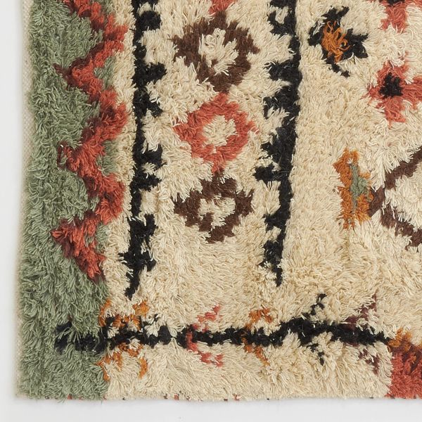 Tapis berbère en laine et coton tuftés multicolores - AUB-5218