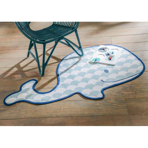 Tapis uni baleine pour enfant antidérapant Carlson