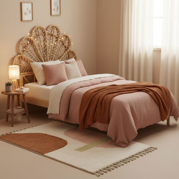 Tapis écru en coton Abstrait - AUBRY GASPARD