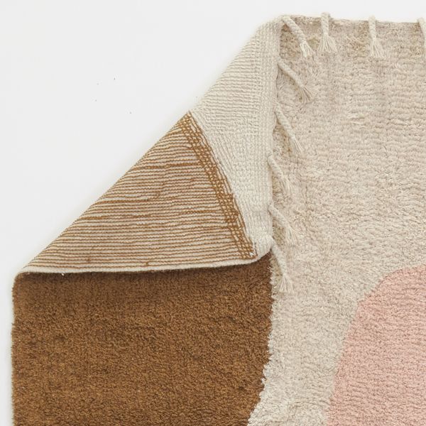 Tapis écru en coton Abstrait - 49,90