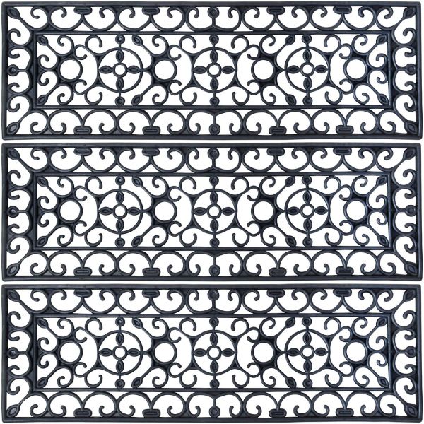 Tapis d'escalier antiglisse en caoutchouc