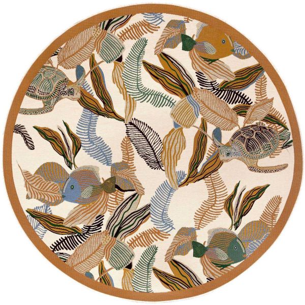 Tapis extérieur rond en polypropylène Dori 160 cm
