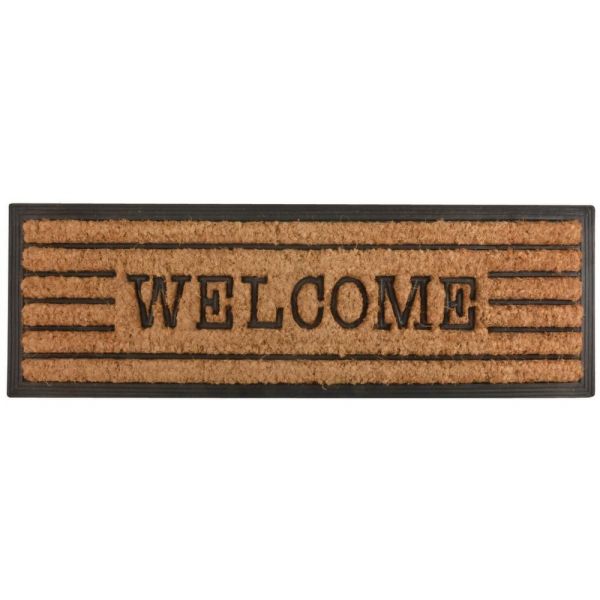 Tapis en fibres de coco inscription Welcome