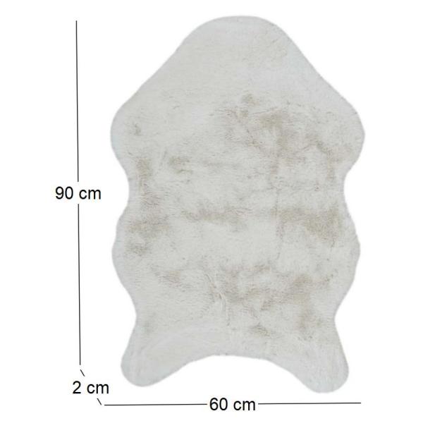 Tapis imitation fourrure poil fin 60x90 cm - 5