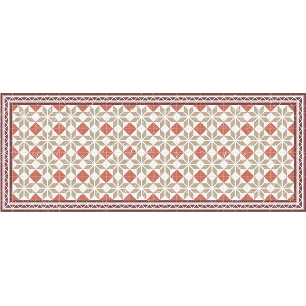 Tapis intérieur carreaux de ciment losanges 70 x 180 cm