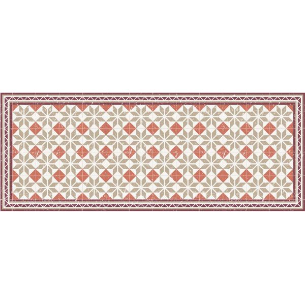 Tapis intérieur carreaux de ciment losanges 70 x 180 cm