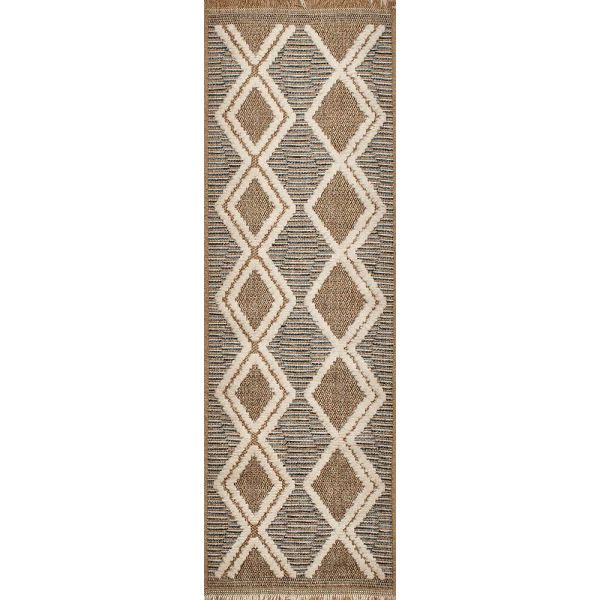 Tapis intérieur extérieur aspect jute bleu Tijuana 9048 - 99,90
