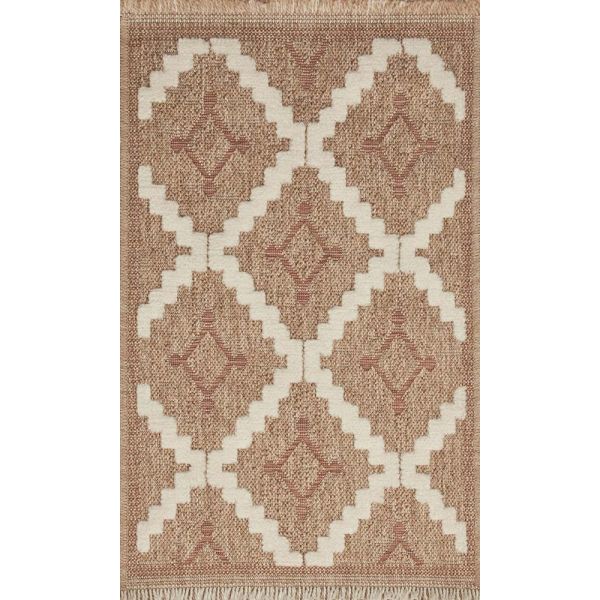 Tapis intérieur extérieur aspect jute terracota Tijuana 9041 - NAZ-0732