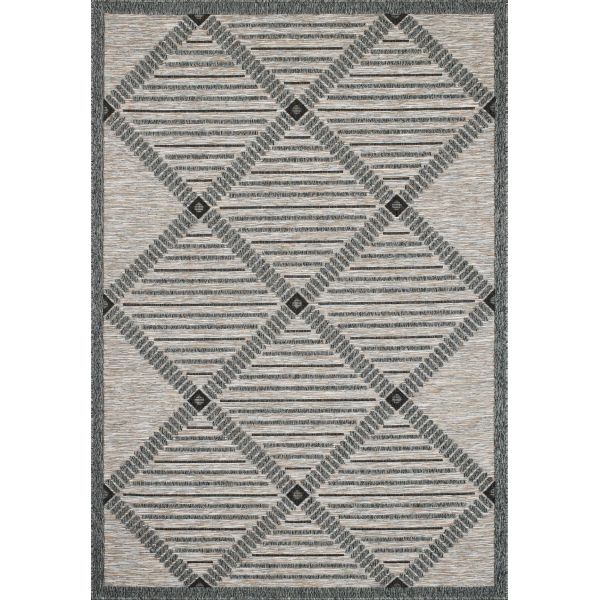 Tapis intérieur extérieur gris Morelia 1672