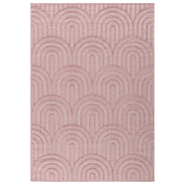 Tapis intérieur extérieur en polypropylène Fira 985 Rose