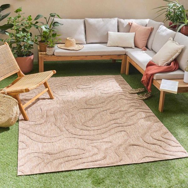 Tapis intérieur extérieur en polypropylène Fira 988 beige - 5