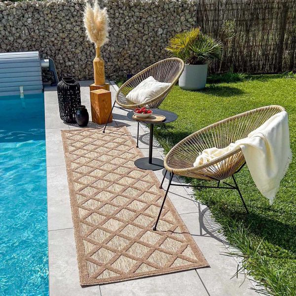 Tapis intérieur extérieur en polypropylène Fira 991 beige - 6