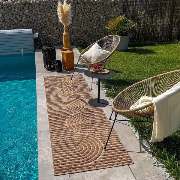 Tapis intérieur extérieur en polypropylène Fira 986 beige - 6